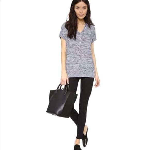 NWT Vince Short Sleeve Cotton Knit Sweater - Picture 4 of 15